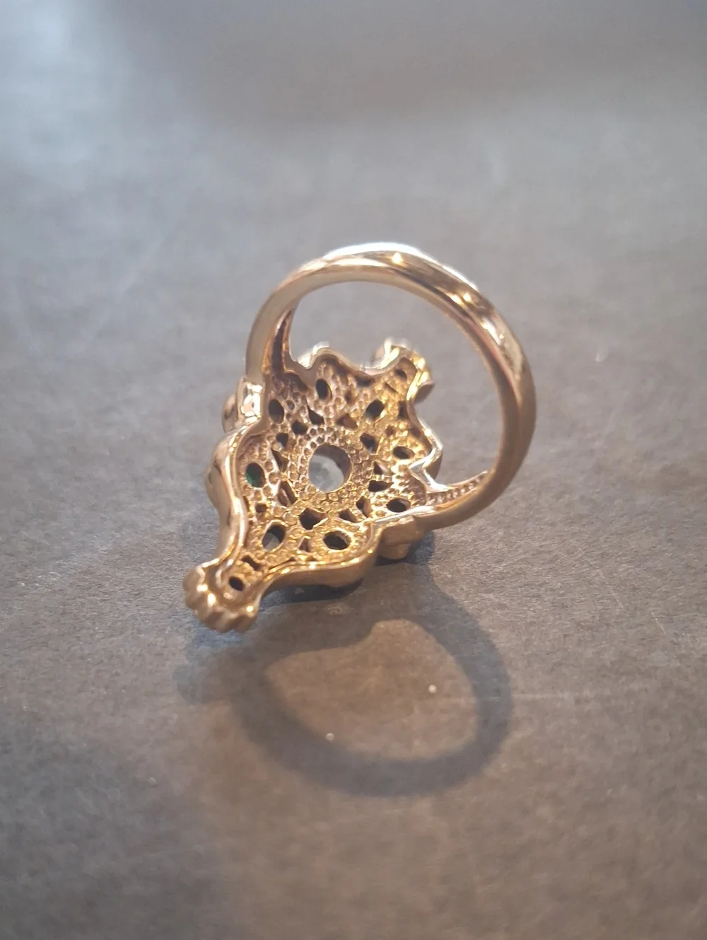 Nicky Butler Gold-Tone Multigemstone Statement Ring - Green & Purple Accents